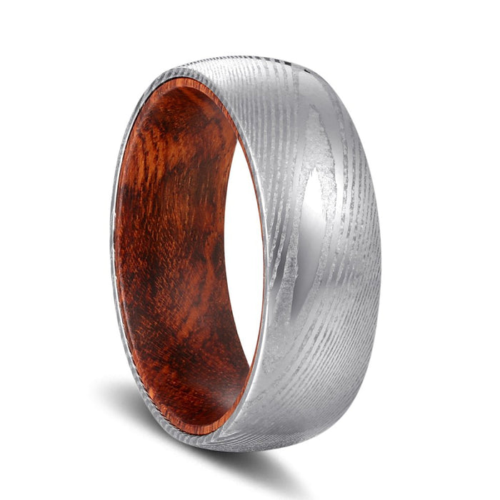 RANGO — hero shot — men's damascus steel wedding ring | Aydins Jewelry