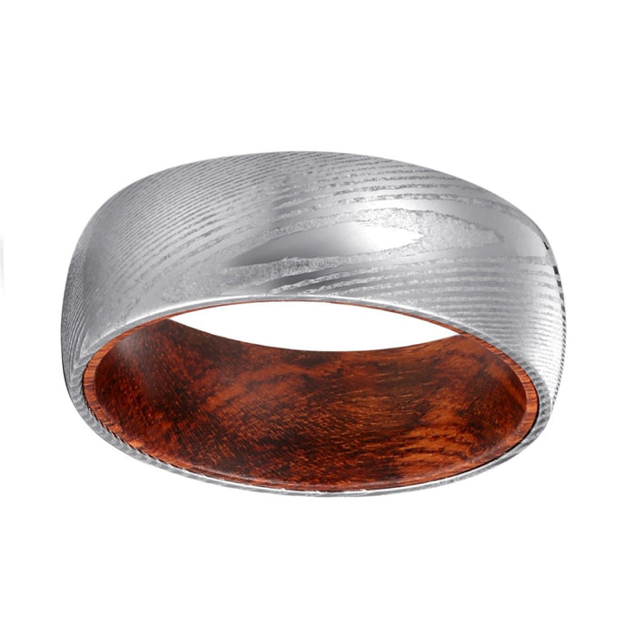 RANGO — lifestyle on hand — men's damascus steel wedding ring | Aydins Jewelry