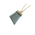 Raw Aquamarine 14k Gold Pendant: Trapezoid Gemstone Necklace