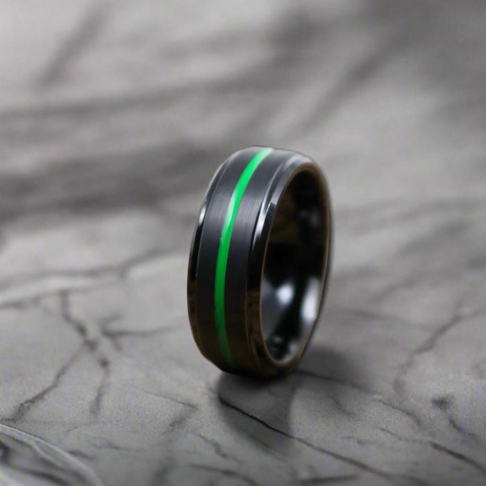 REAPER — alternate angle — men's tungsten carbide wedding ring | Aydins Jewelry