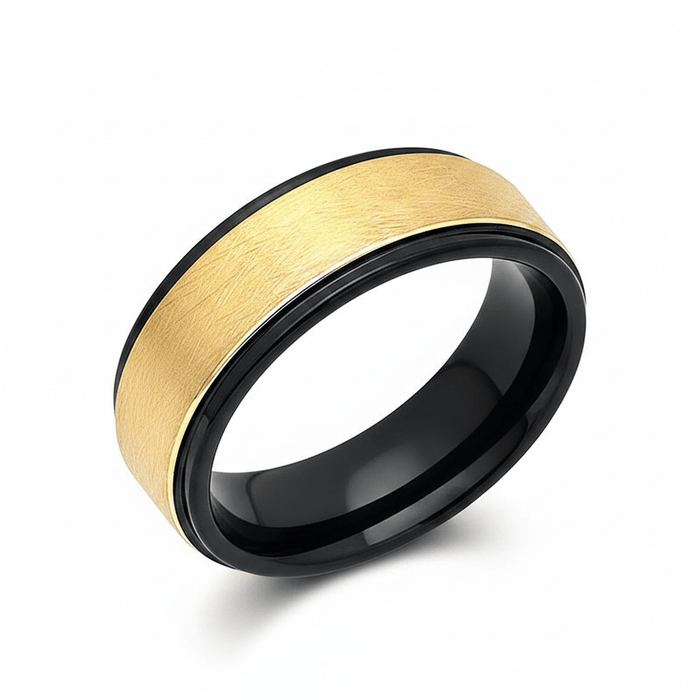REBECK — hero shot — men's tungsten carbide wedding ring | Aydins Jewelry