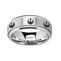 Rebel Alliance Star Wars Symbol Engraved Polished  Tungsten Carbide men's wedding band, image 1