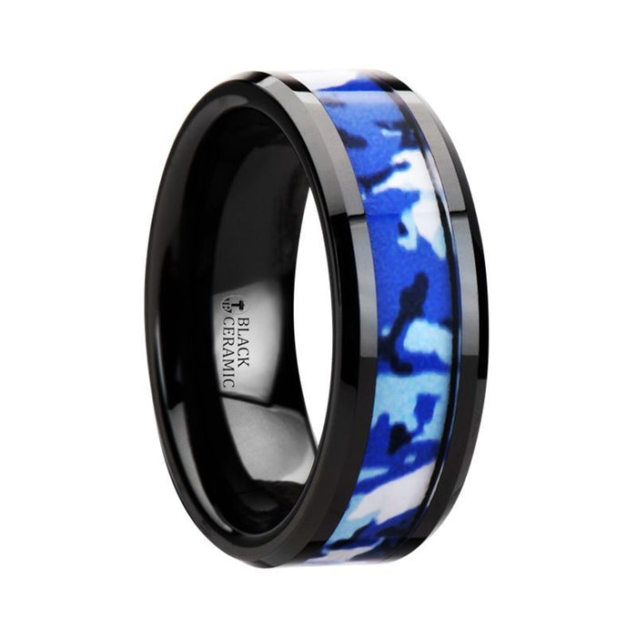 RECOIL Black Ceramic men's wedding band, image 1
