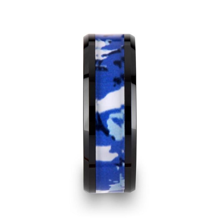 RECOIL Black Ceramic men's wedding band, image 2