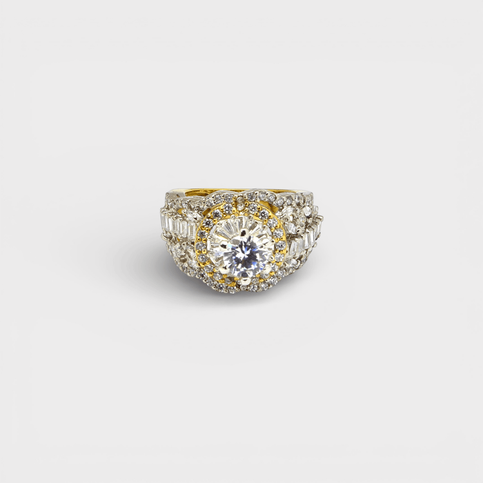 Regal Bloom Halo Ring - Monis Anas Jewellers