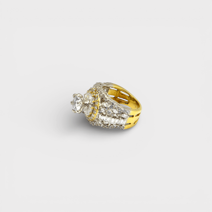 Regal Bloom Halo Ring - Monis Anas Jewellers