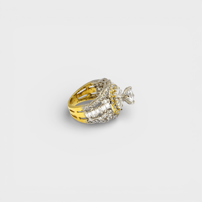 Regal Bloom Halo Ring - Monis Anas Jewellers