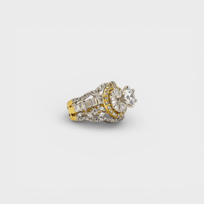 Regal Bloom Halo Ring - Monis Anas Jewellers