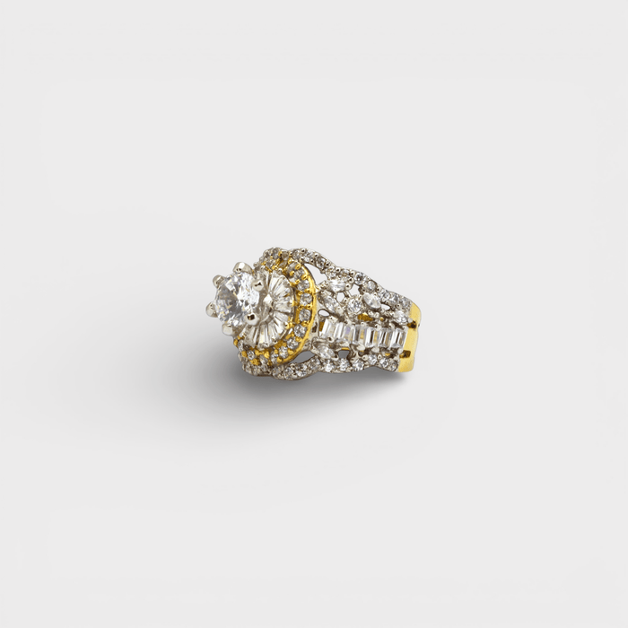 Regal Bloom Halo Ring - Monis Anas Jewellers