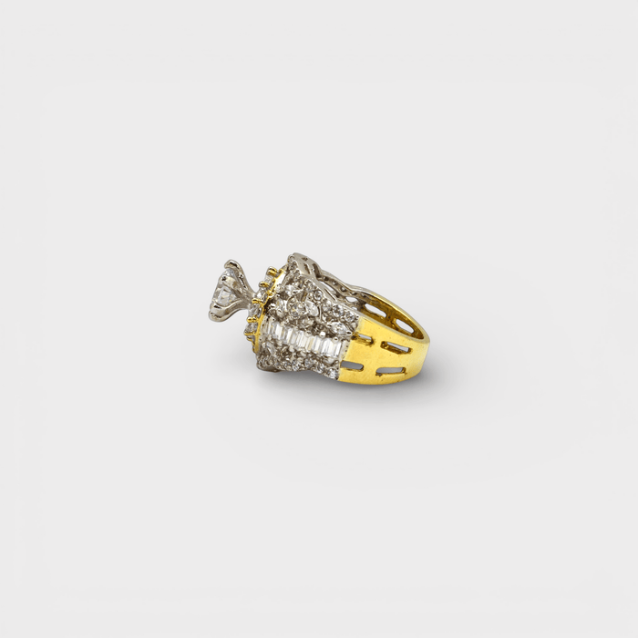 Regal Bloom Halo Ring - Monis Anas Jewellers