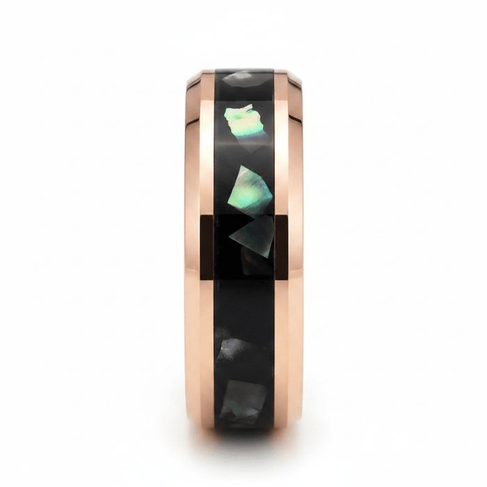 RESINOVA — Front-facing straight-on view — men's tungsten wedding ring.
