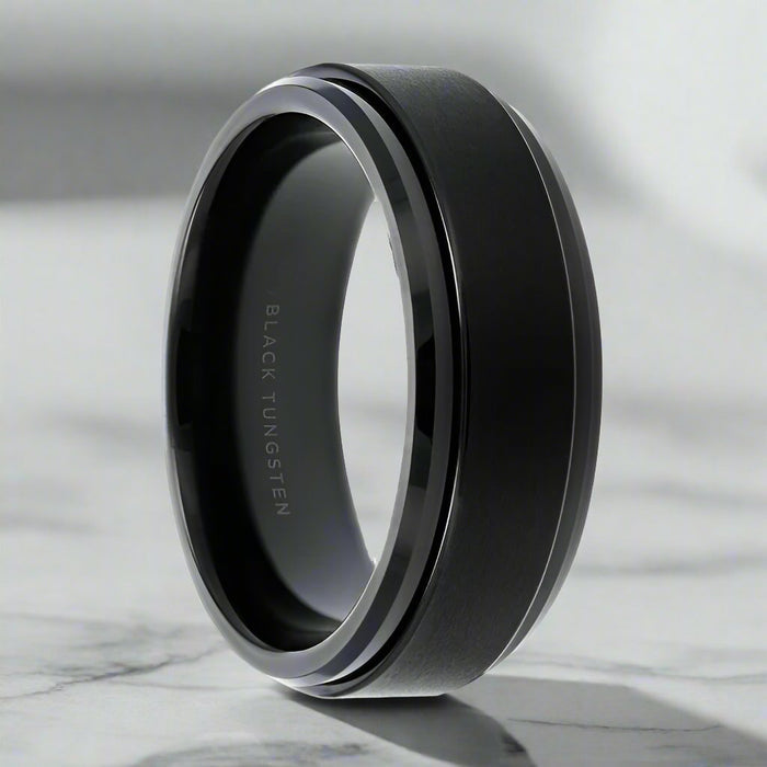 REVOLVE Tungsten Carbide men's wedding band, image 1