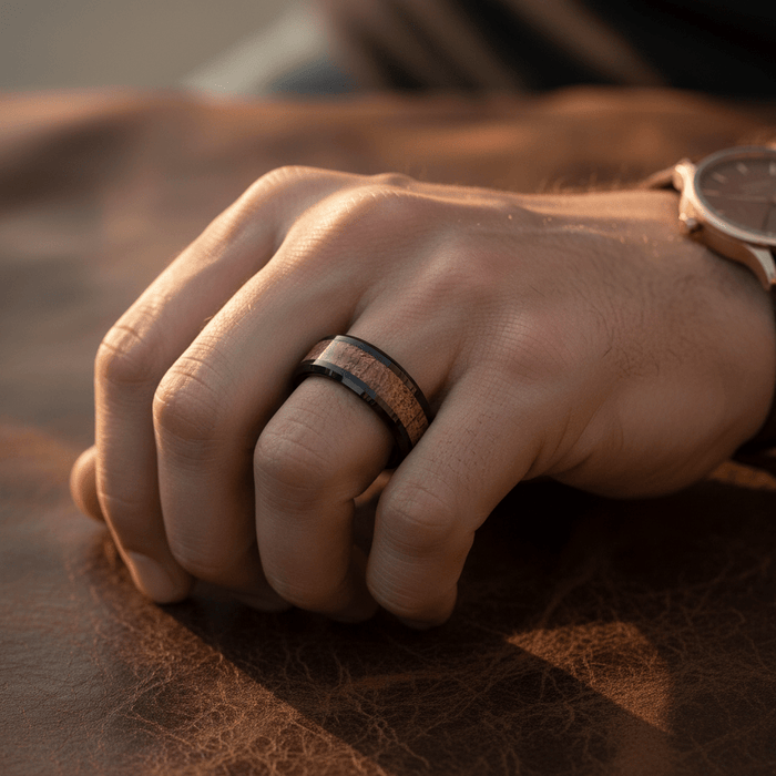 RHYTHM — lifestyle on hand — men's tungsten carbide wedding ring | Aydins Jewelry