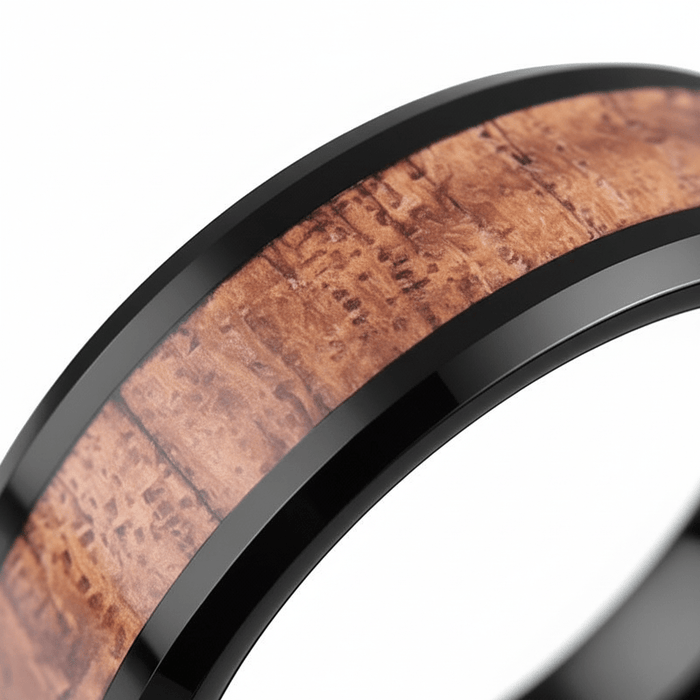 RHYTHM — close-up detail — men's tungsten carbide wedding ring | Aydins Jewelry