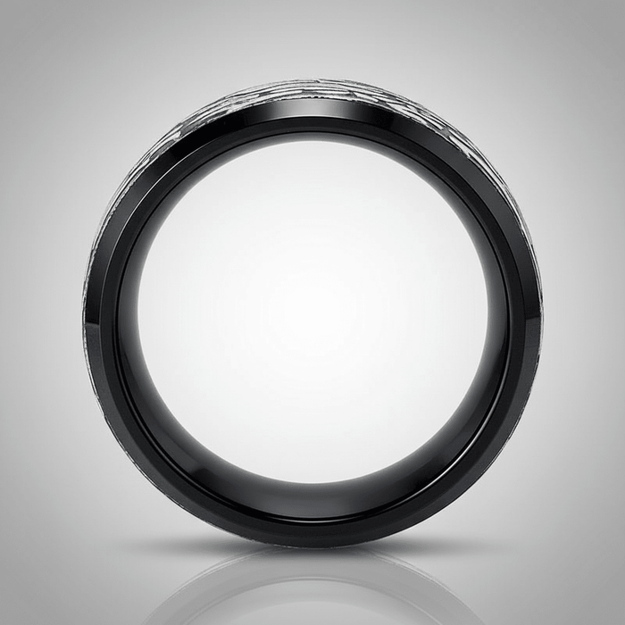ROCKFORGE — alternate angle — men's tungsten carbide wedding ring | Aydins Jewelry