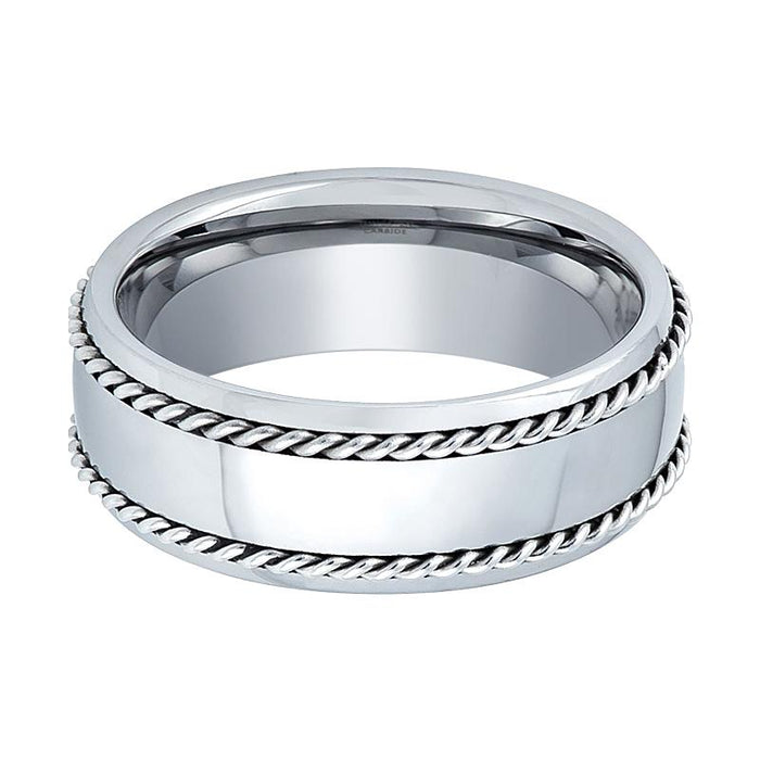 ROPELUX — lifestyle on hand — men's tungsten carbide wedding ring | Aydins Jewelry