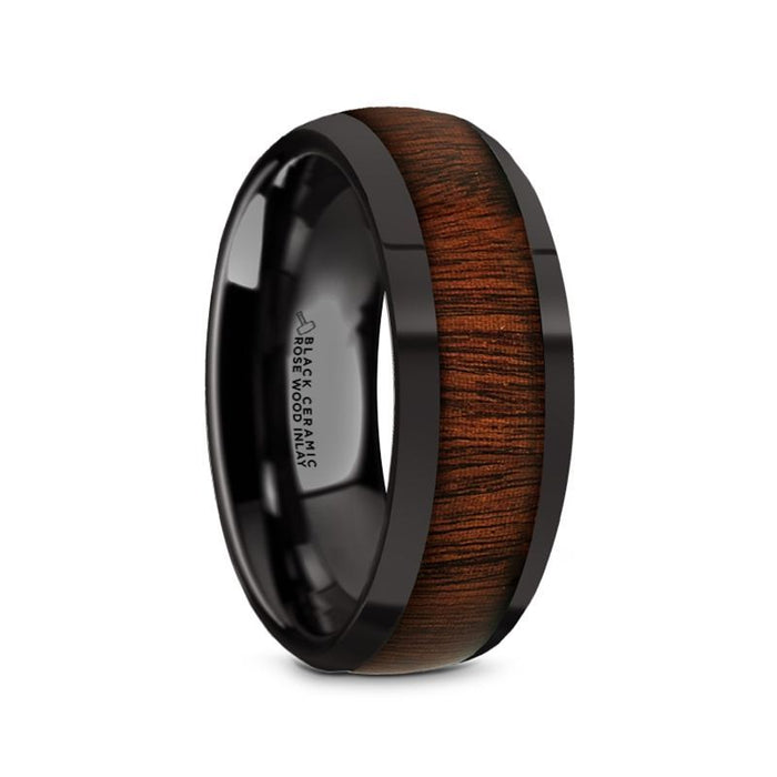 ROSAE Black Ceramic men's wedding band, image 2