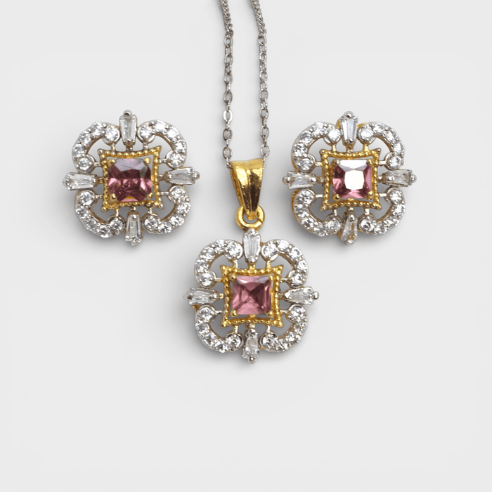 Rose Square Set - Monis Anas Jewellers