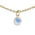 Round Shape 14k Gold Rainbow Moonstone Pendant - K Jewelry Accessories