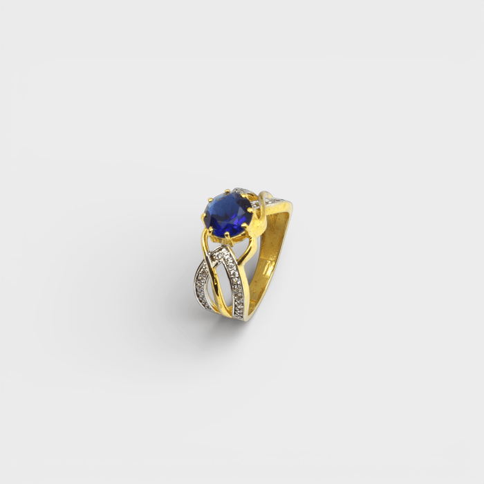 Royal Infinity Sapphire Ring – Oval Blue Gem - Monis Anas Jewellers