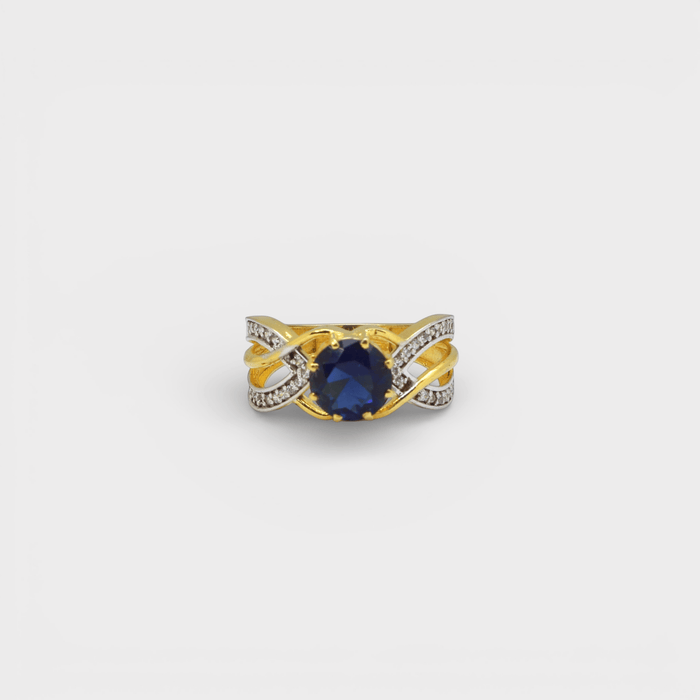 Royal Infinity Sapphire Ring – Oval Blue Gem - Monis Anas Jewellers
