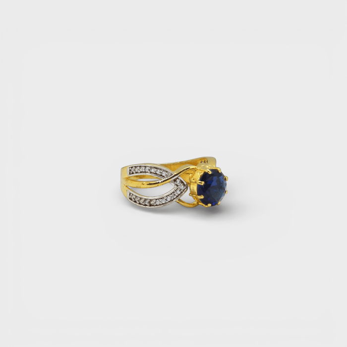 Royal Infinity Sapphire Ring – Oval Blue Gem - Monis Anas Jewellers