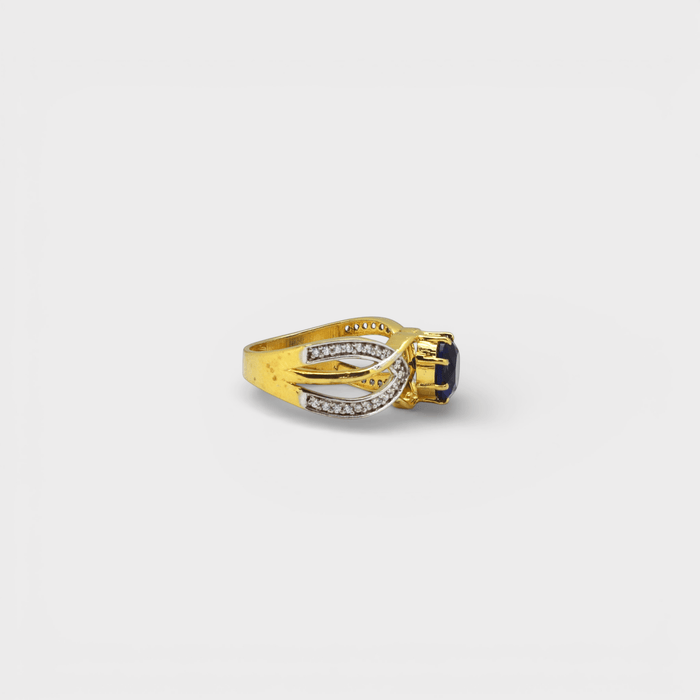 Royal Infinity Sapphire Ring – Oval Blue Gem - Monis Anas Jewellers