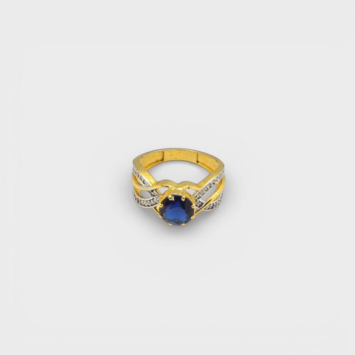 Royal Infinity Sapphire Ring – Oval Blue Gem - Monis Anas Jewellers
