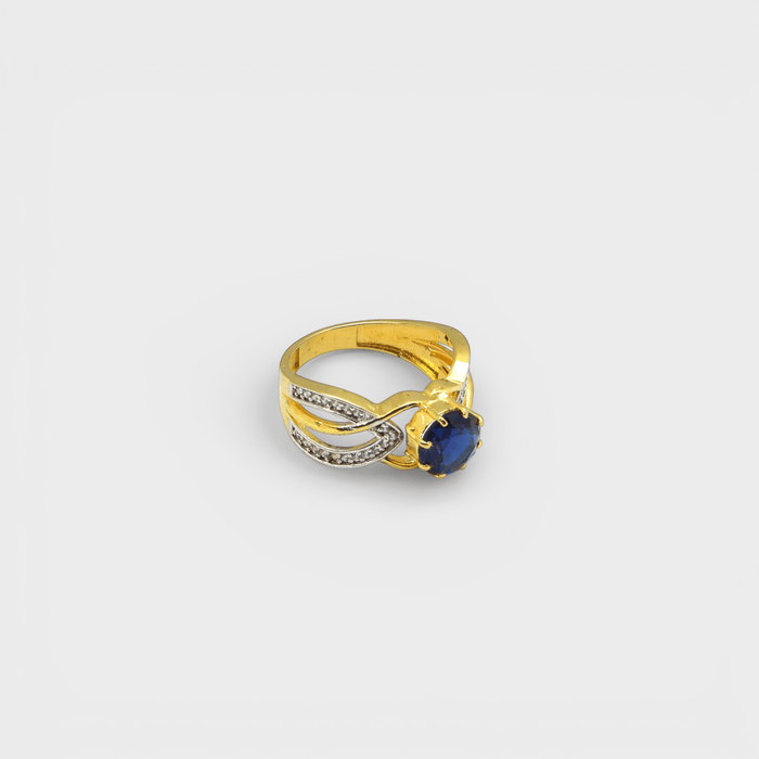 Royal Infinity Sapphire Ring – Oval Blue Gem - Monis Anas Jewellers