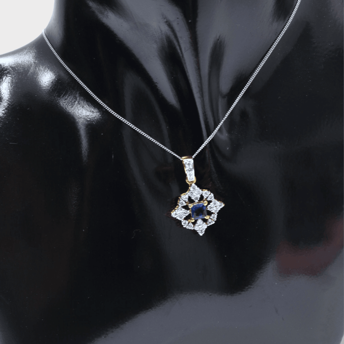 Royal Sapphire Blossom Locket Suite - Monis Anas Jewellers