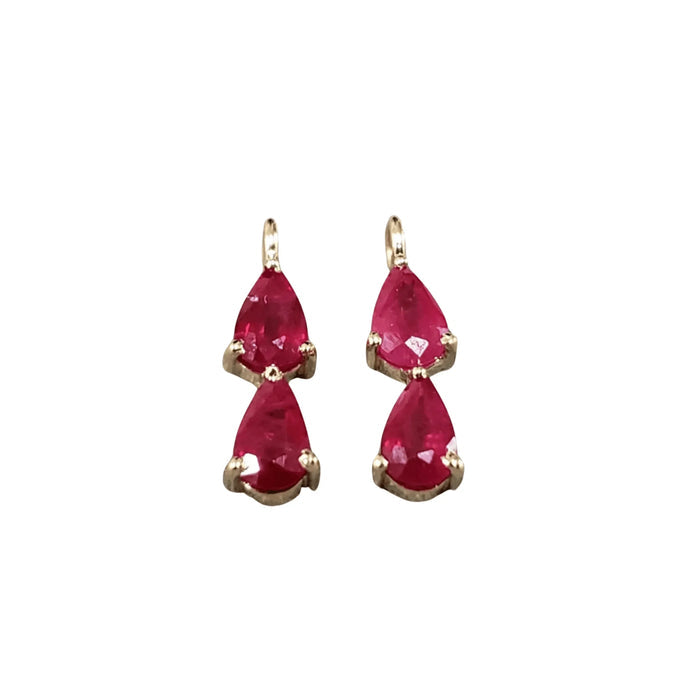 Ruby 14k Gold Charms Pear Shape For Women - K Jewelry Accessories