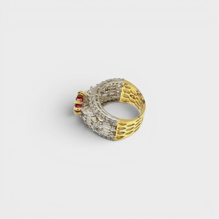 Ruby Coronet Ring - Monis Anas Jewellers