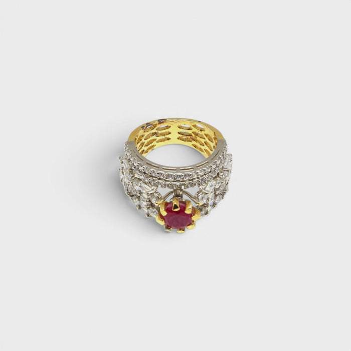 Ruby Coronet Ring - Monis Anas Jewellers