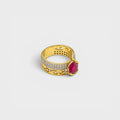 Ruby Fleur Ring - Monis Anas Jewellers