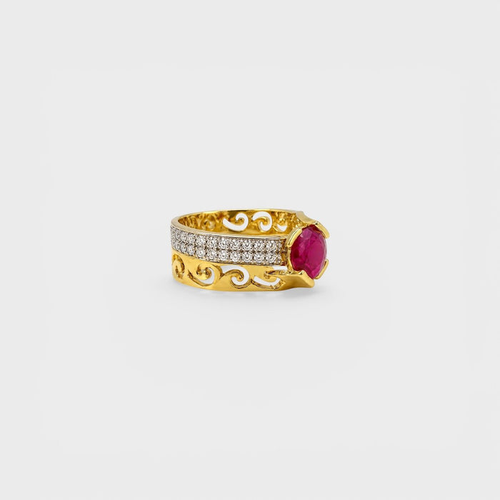 Ruby Fleur Ring - Monis Anas Jewellers