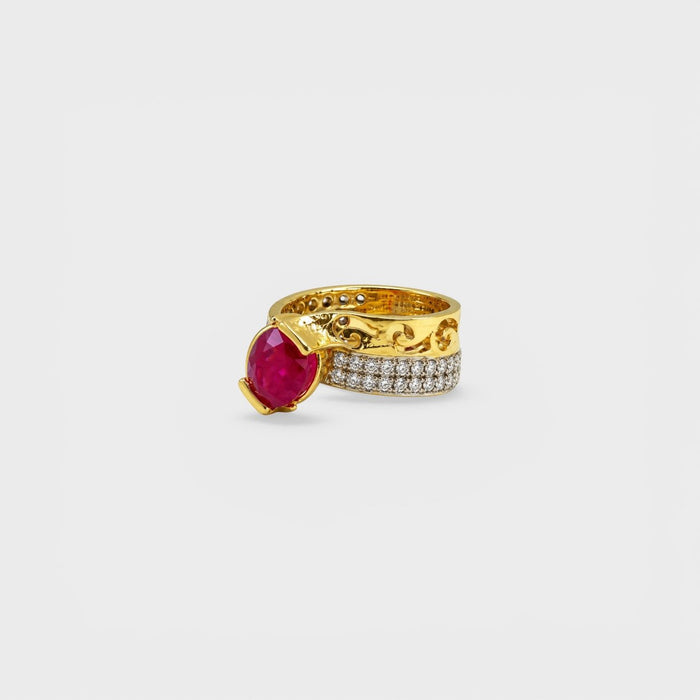 Ruby Fleur Ring - Monis Anas Jewellers