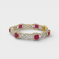 Ruby Openwork Bangle Bracelet - Monis Anas Jewellers