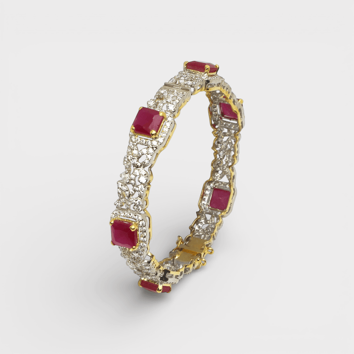Ruby Openwork Bangle Bracelet - Monis Anas Jewellers