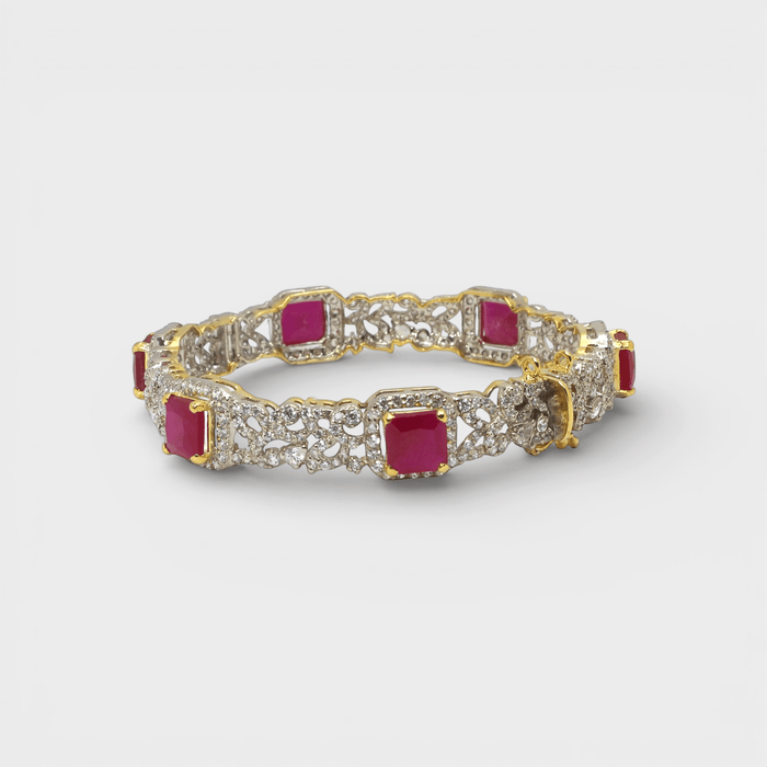 Ruby Openwork Bangle Bracelet - Monis Anas Jewellers