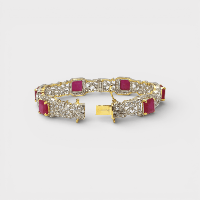 Ruby Openwork Bangle Bracelet - Monis Anas Jewellers
