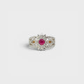 Ruby Petal Bloom Ring - Monis Anas Jewellers