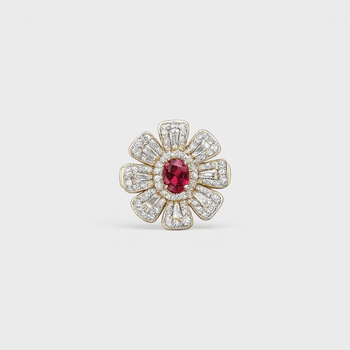 Ruby Rosette Ring - Monis Anas Jewellers