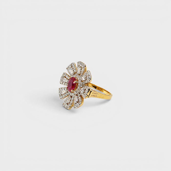 Ruby Rosette Ring - Monis Anas Jewellers