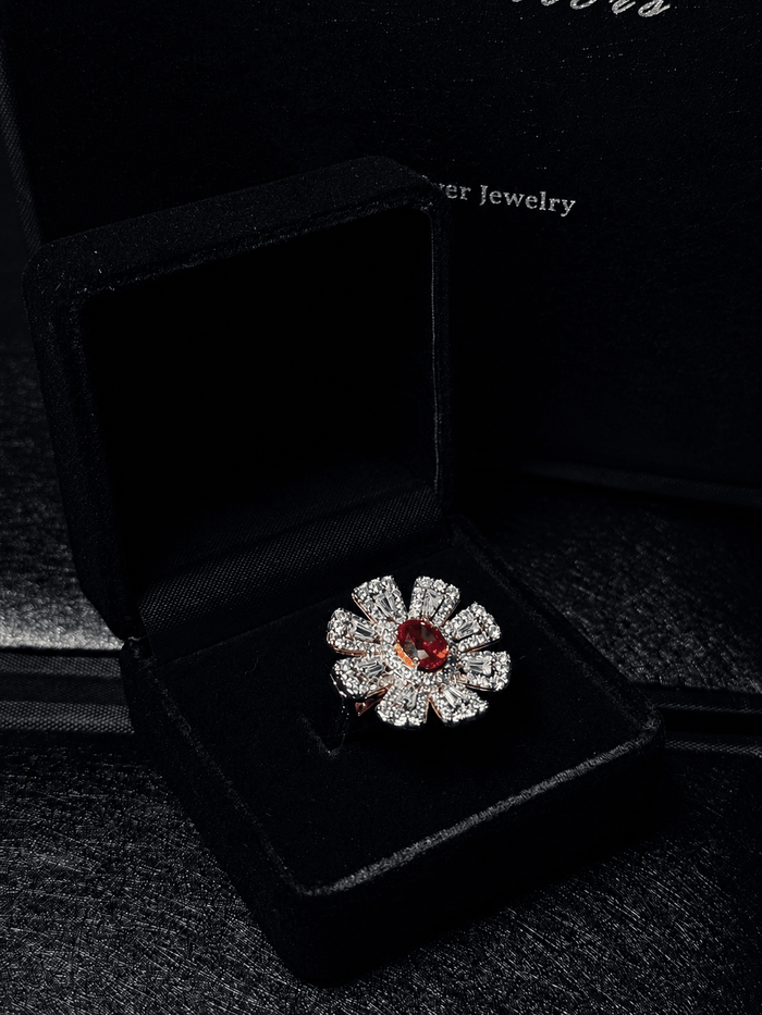Ruby Rosette Ring - Monis Anas Jewellers