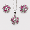Ruby Royale Cluster Set - Monis Anas Jewellers
