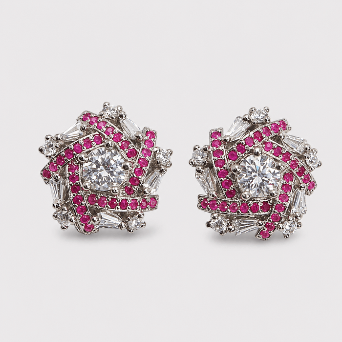 Ruby Royale Cluster Set - Monis Anas Jewellers