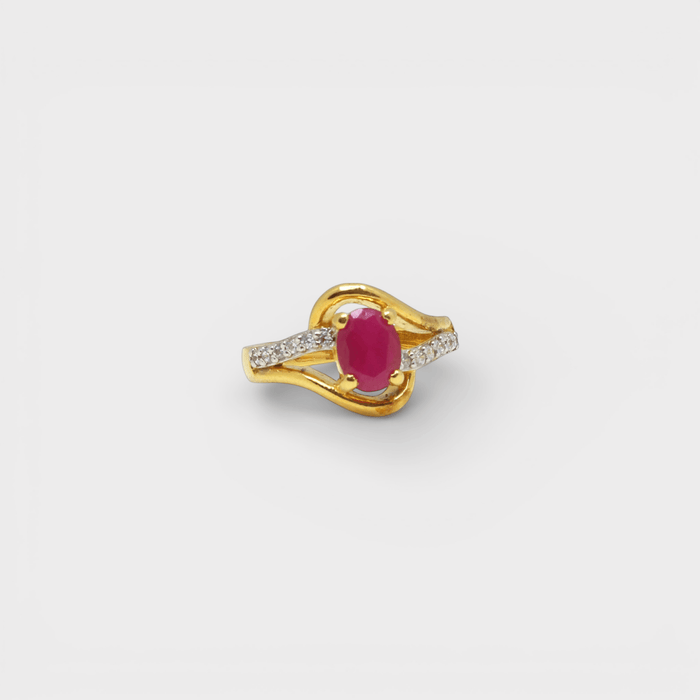 Ruby Twist Ring - Monis Anas Jewellers