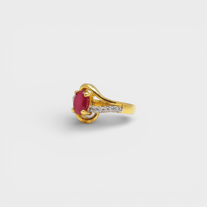Ruby Twist Ring - Monis Anas Jewellers