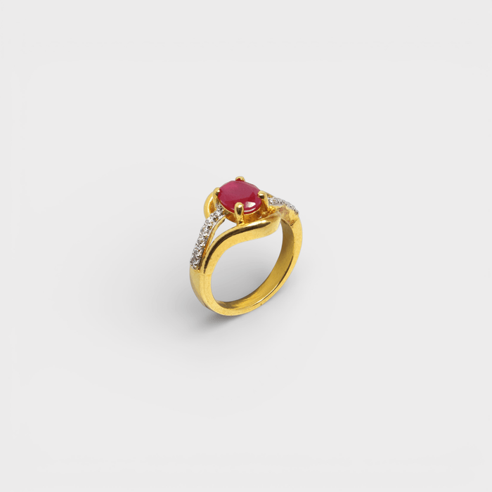 Ruby Twist Ring - Monis Anas Jewellers