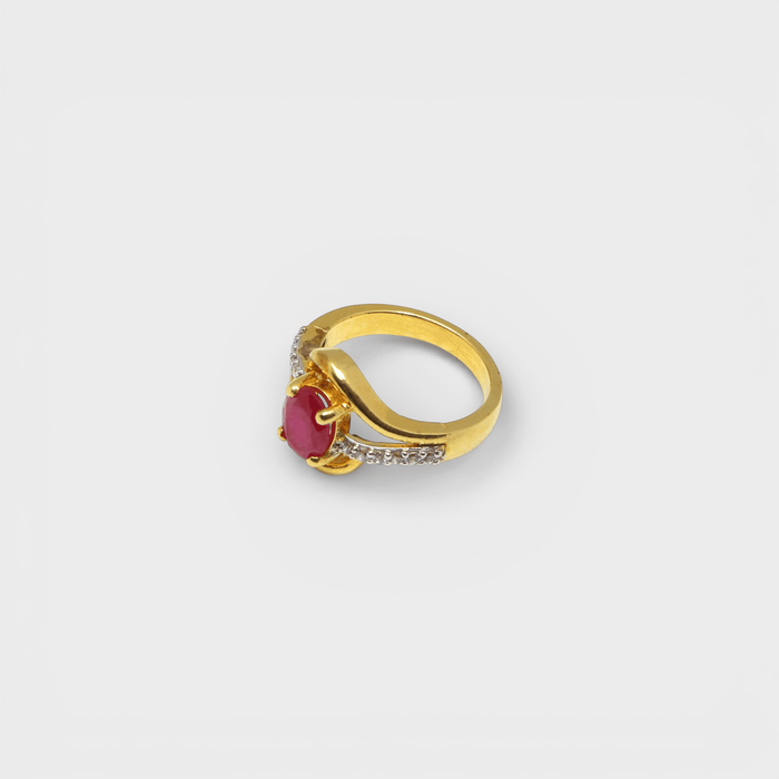 Ruby Twist Ring - Monis Anas Jewellers